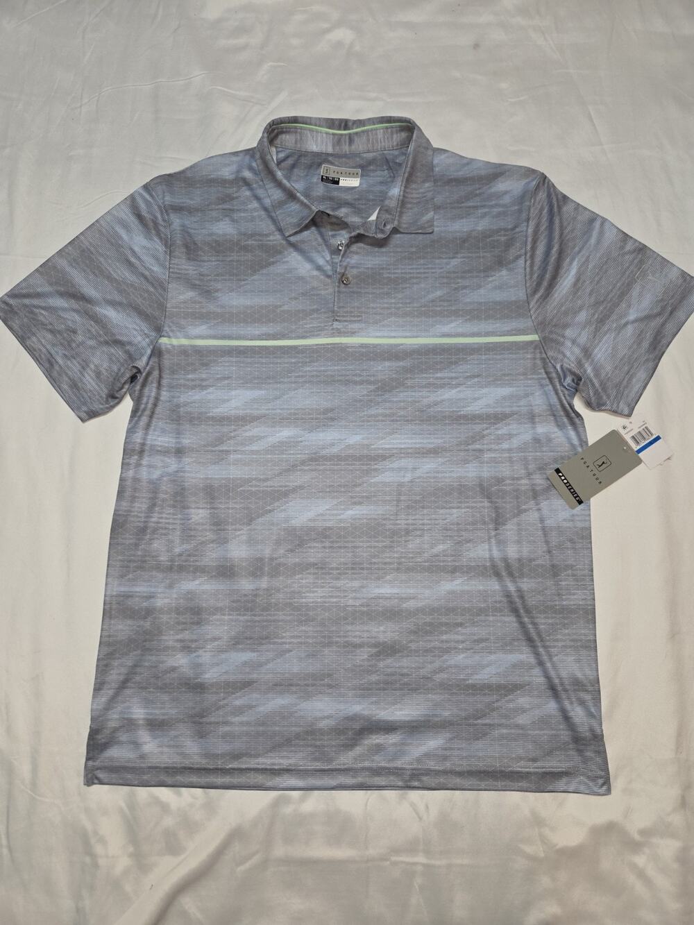 PGA Tour Pro Series Men's Golf Polo Shirt Size Xl Grey Short Sleeve